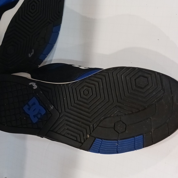 DC Skateboard Drop in Cushion Sneaker size 9 Leather upper Blue Black White sole - Picture 8 of 9